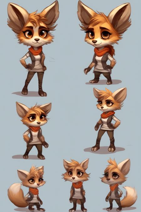 00336-2148301317-_lora_Character Design_1_Character Design - chibi realistic art style furry anthropomorphic female human reference sheet.png